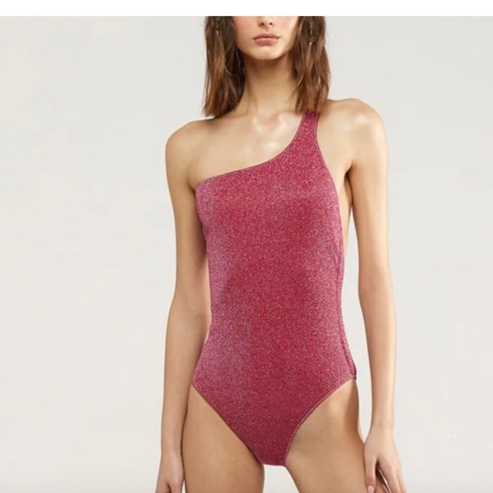 Oséree Lumière Asymmetrical Maillot One-Piece Swimsuit – Size L